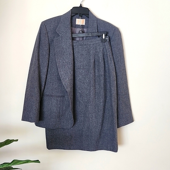 Pendleton virgin Wool usa made blazer skirt set, career, suit jacket skirt set - Picture 1 of 12